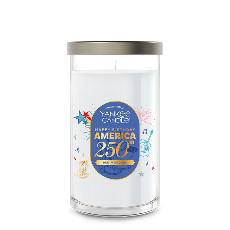 Denim Dreams Medium Pillar Candle X5