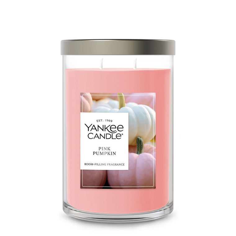 Pink Pumpkin Large Tumbler Candle D2