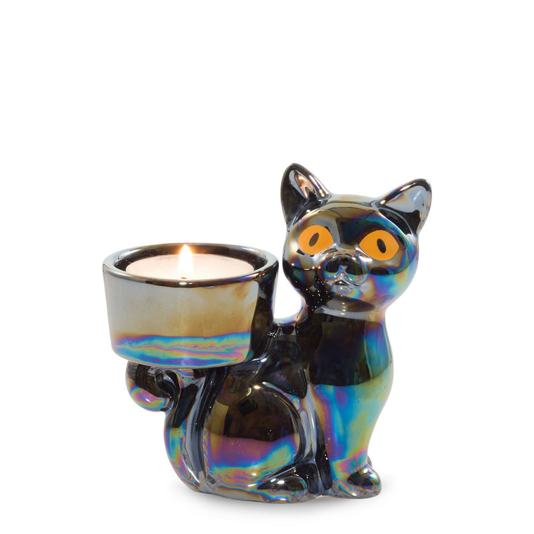 Twilight Whiskers Tea Light Candle Holder L9
