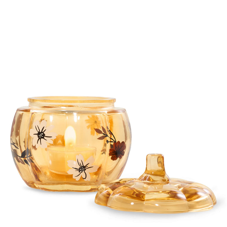 Flower Pumpkin Tea Light Candle Holder R5