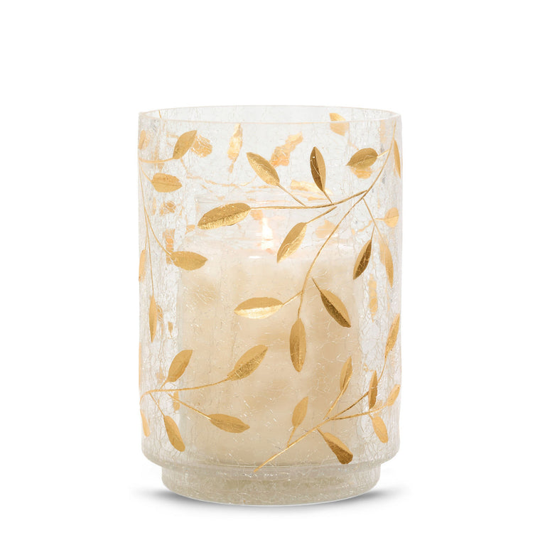 Gold Blossom Jar Candle Holder Q7