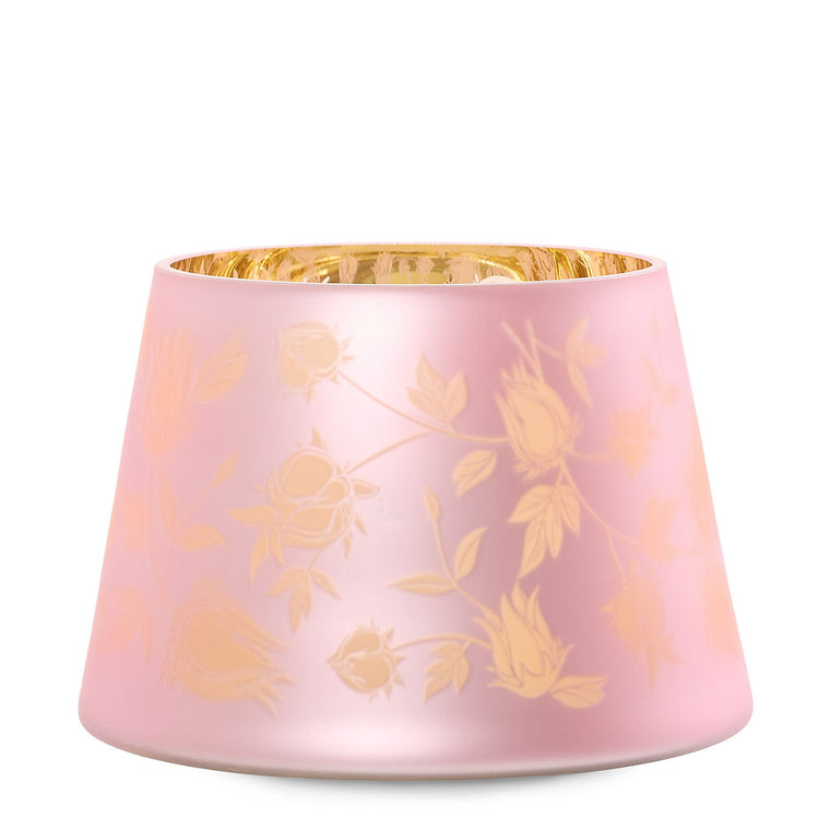 Roselle Etched Jar Candle Shade R9